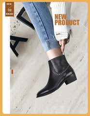 Women's Closed Toe Low Heel Bootie