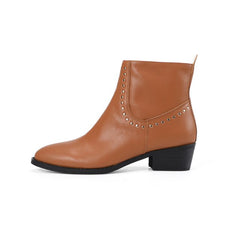Women's Closed Toe Low Heel Bootie