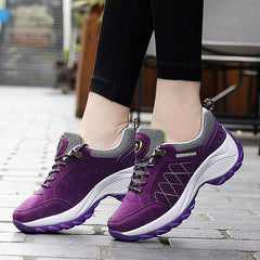 women spring autumn casual lace-up platform shoes