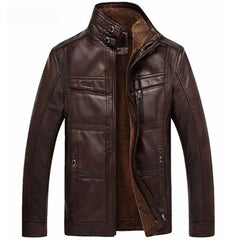 Mountainskin Leather Jacket Men Coats 5XL Brand High Quality