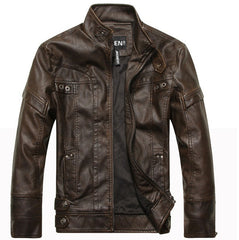New arrive brand motorcycle leather jacket men