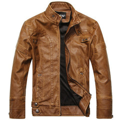 New arrive brand motorcycle leather jacket men