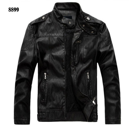 New arrive brand motorcycle leather jacket men