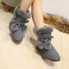 Quality Woman Boots Round Toe Yarn Elastic Ankle Boots