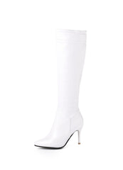 Women Knee High Nude Boots High Heels Lady Dress