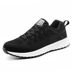 Women Casual Shoes Fashion Breathable Walking Mesh Lace Up Flat