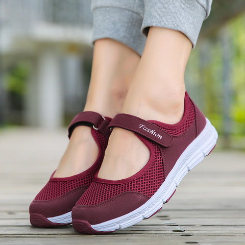 Women Casual Shoes Breathable Mesh Flat Shoes Woman